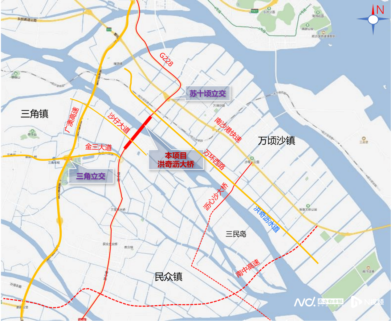 总投资约13.6亿，中山至广州免费过江通道改扩建再提速
